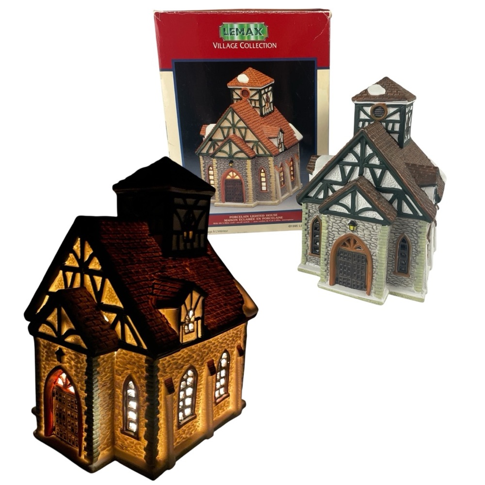 Lemax 1995 Village Collection Porcelain Lighted House Christmas Item No 55152A